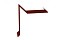 Планка ветровая для мягкой кровли двойная завальцовка 60х30х90 0,45 PE с пленкой RAL 3009 оксидно-красный