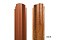 Штакетник П-образный А фигурный 0,5 Velur20 RAL 8004 терракота