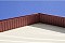 Софит металлический без перфорации 0,5 Velur20 с пленкой RAL 3011 коричнево-красный
