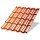 Металлочерепица МЕТАЛЛ ПРОФИЛЬ Монтекристо-M (AGNETA-20-Copper\Copper-0.5)